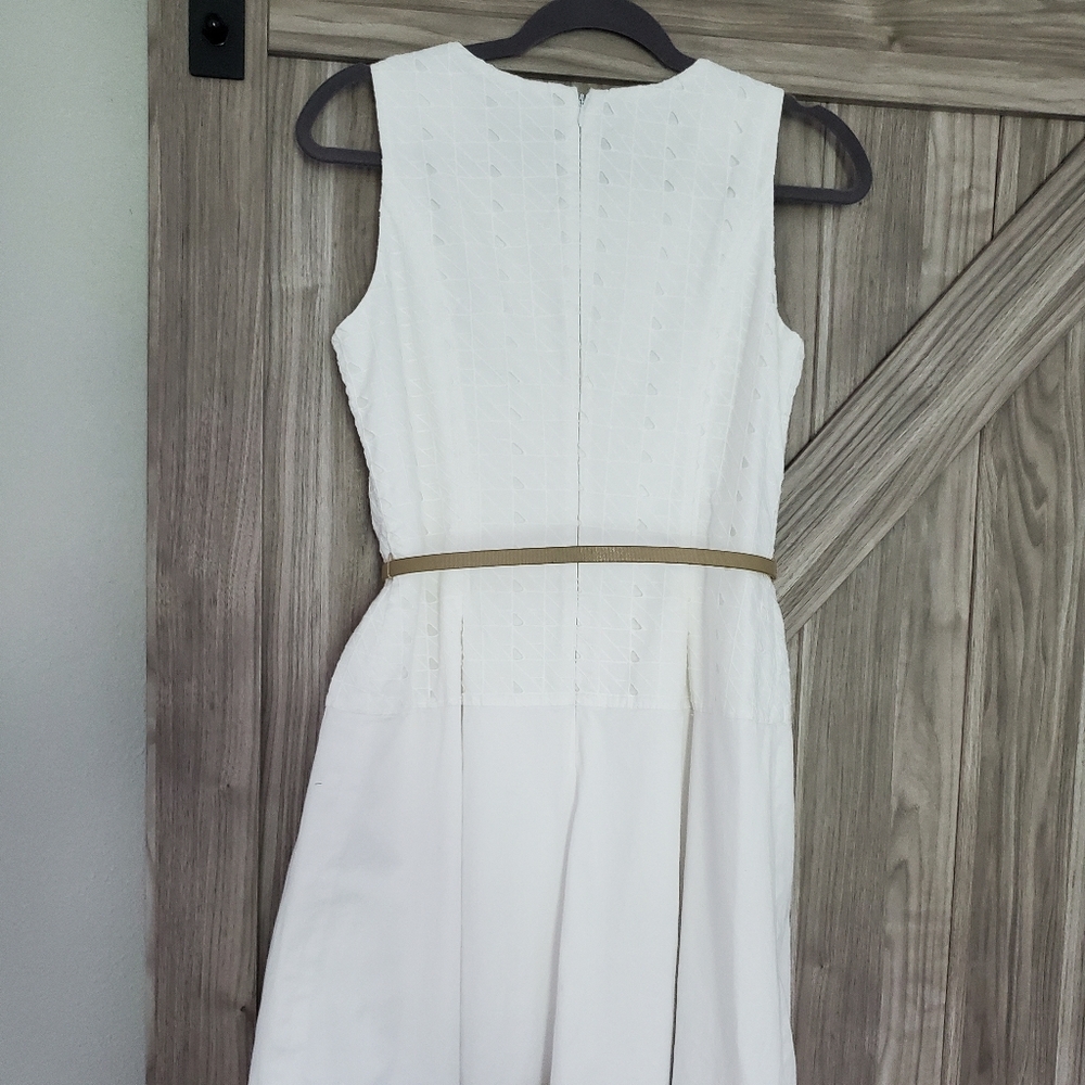 White and Tan Dress